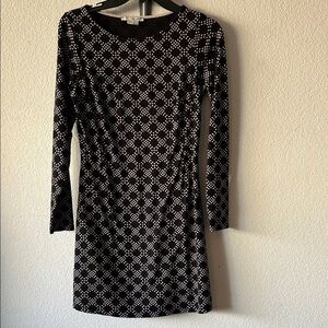 Boden Black and White Geometric Polka Dot Knit  Dress size 4